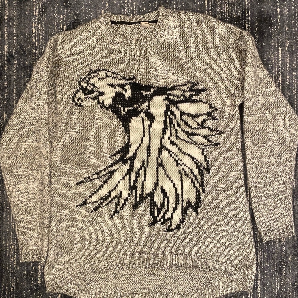 Unique Large Eagle Knit Sweater
